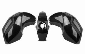 CACHA TANQUE + CACHA CENTRAL YAMAHA FZ16 NEGRO (3pcs) MTC [C80460]